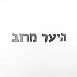Эскиз татуировки: Ивритская надпись "היער מרוב" - "Лес от множества", выполненная в графической технике.