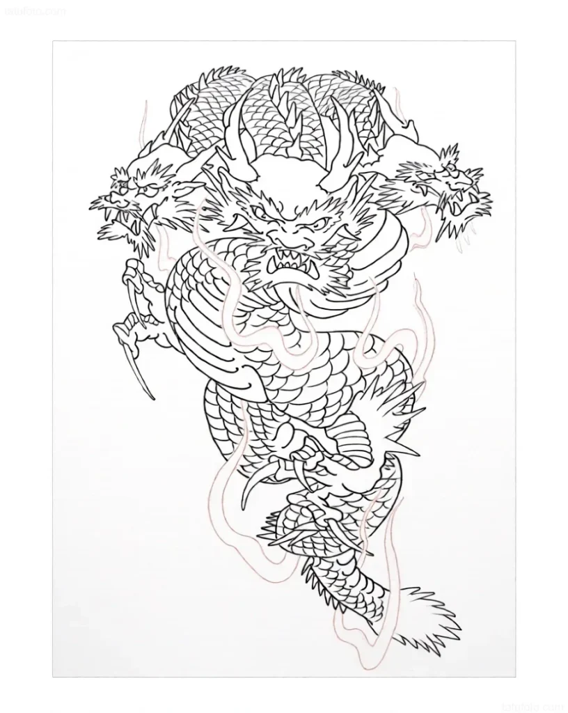 Image of section 'Tattoo Sketch 26' in the article about Hydra Tattoo Meaning (seo optimization of material)