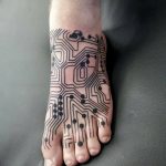 фото Тату в стиле Киберпанк 15.12.2018 №036 - Cyberpunk tattoo - tatufoto.com