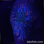 фото Тату в стиле Киберпанк 15.12.2018 №038 - Cyberpunk tattoo - tatufoto.com