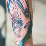 фото Тату в стиле Киберпанк 15.12.2018 №084 - Cyberpunk tattoo - tatufoto.com