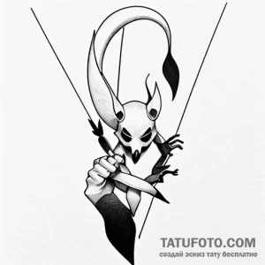 Puppeteer, tattoo sketch design, on a clean w… — эскиз тату (№1748761142_0, 01.06.2025 06:59) — Tatufoto.com