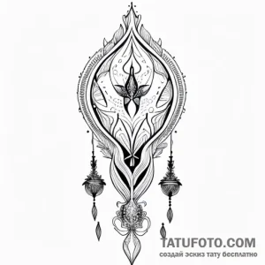 Amulet, concept art for tattoo, on a clean wh… — эскиз тату (№1748767419_1, 01.06.2025 08:43) — Tatufoto.com