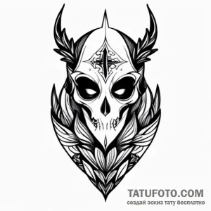 Theater masks, concept art for tattoo, sketch… — эскиз тату (№1748771054_1, 01.06.2025 09:44) — Tatufoto.com