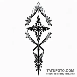 Cross, tattoo flash sheet design, fine lines,… — эскиз тату (№1748809047_0, 01.06.2025 20:17) — Tatufoto.com