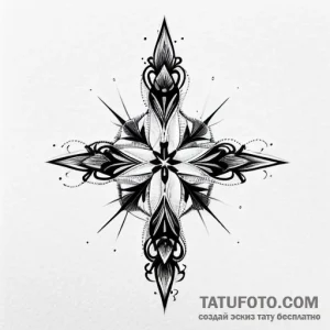 Cross, tattoo flash sheet design, fine lines,… — эскиз тату (№1748809047_1, 01.06.2025 20:17) — Tatufoto.com