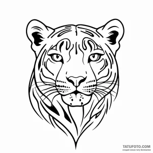Snow leopard, tattoo drawing outline, bold ou… — эскиз тату (№1748844345_0, 02.06.2025 06:05) — Tatufoto.com