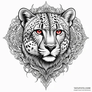 Cheetah, concept art for tattoo, on a clean w… — эскиз тату (№1748866358_0, 02.06.2025 12:12) — Tatufoto.com