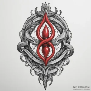Amulet, tattoo sketch design, on a clean whit… — эскиз тату (№1748868144_0, 02.06.2025 12:42) — Tatufoto.com