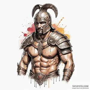 Gladiator, tattoo drawing outline, moderately… — эскиз тату (№1748869754_1, 02.06.2025 13:09) — Tatufoto.com