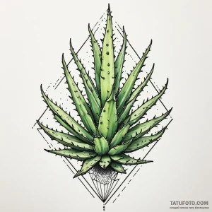 Aloe, concept art for tattoo, dotwork tattoo… — эскиз тату (№1748873808_0, 02.06.2025 14:16) — Tatufoto.com