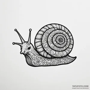Snail, artistic tattoo sketch, minimalist app… — эскиз тату (№1748876248_1, 02.06.2025 14:57) — Tatufoto.com