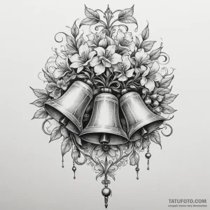 Bells (flower), tattoo sketch design, highly… — эскиз тату (№1748877395_0, 02.06.2025 15:16) — Tatufoto.com