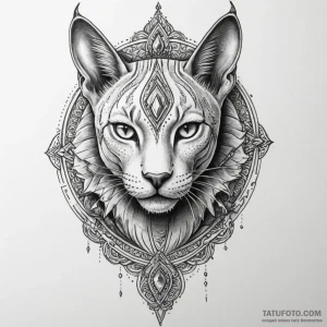 Bastet, tattoo sketch design, sketch tattoo s… — эскиз тату (№1748892308_0, 02.06.2025 19:25) — Tatufoto.com