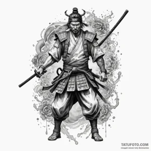 Samurai, artistic tattoo sketch, highly detai… — эскиз тату (№1748893681_1, 02.06.2025 19:48) — Tatufoto.com