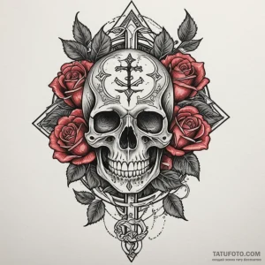 Amulet symbol, tattoo line art, vibrant color… — эскиз тату (№1748893805_1, 02.06.2025 19:50) — Tatufoto.com