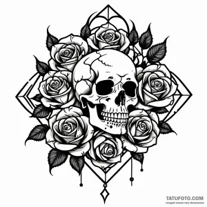 Maya (symbols), tattoo line art, muted color… — эскиз тату (№1748898587_1, 02.06.2025 21:09) — Tatufoto.com