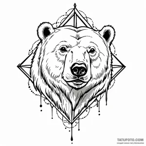 Polar bear, tattoo drawing outline, minimalis… — эскиз тату (№1748902776_1, 02.06.2025 22:19) — Tatufoto.com