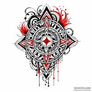 Polynesia (pattern), artistic tattoo sketch,… — эскиз тату (№1748904344_0, 02.06.2025 22:45) — Tatufoto.com