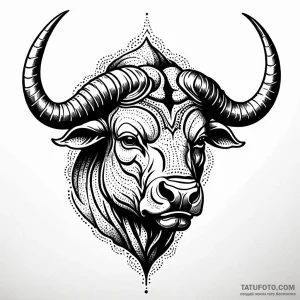 Minotaur, concept art for tattoo, on a clean… — эскиз тату (№1748911410_0, 03.06.2025 00:43) — Tatufoto.com