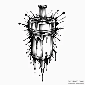 Piston, tattoo sketch design, minimalist appr… — эскиз тату (№1748912414_0, 03.06.2025 01:00) — Tatufoto.com
