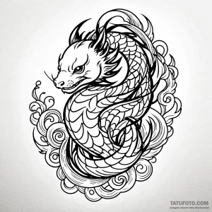 Skunk, tattoo sketch design, irezumi japanese… — эскиз тату (№1748916799_1, 03.06.2025 02:13) — Tatufoto.com