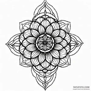 Flower of life, tattoo sketch design, dotwork… — эскиз тату (№1748917256_1, 03.06.2025 02:20) — Tatufoto.com