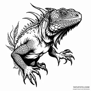 Iguana — эскиз тату (№1748919449_0, 03.06.2025 02:57) — Tatufoto.com