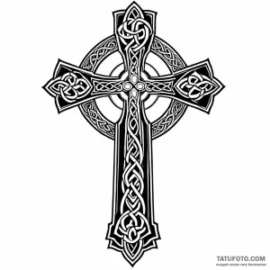 Celtic cross, concept art for tattoo, detaile… — эскиз тату (№1748925391_0, 03.06.2025 04:36) — Tatufoto.com
