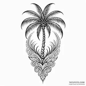 Palm tree, tattoo flash sheet design, dotwork… — эскиз тату (№1748925756_1, 03.06.2025 04:42) — Tatufoto.com