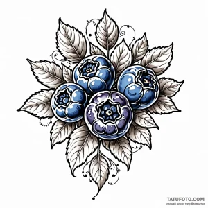 Blueberry — эскиз тату (№1748929411_1, 03.06.2025 05:43) — Tatufoto.com