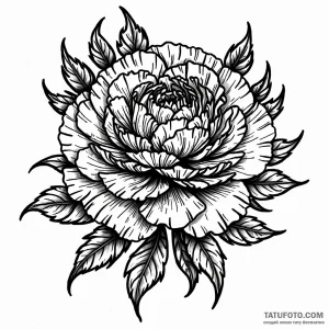 Carnation — эскиз тату (№1748933887_1, 03.06.2025 06:58) — Tatufoto.com