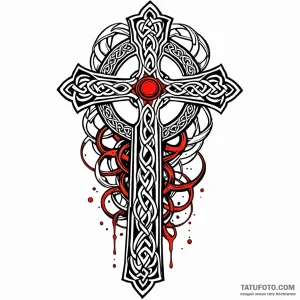 Celtic cross, artistic tattoo sketch, masterp… — эскиз тату (№1748939279_0, 03.06.2025 08:27) — Tatufoto.com