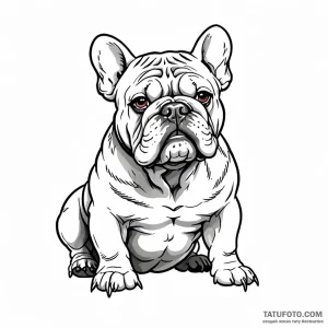 Bulldog — эскиз тату (№1748942751_1, 03.06.2025 09:25) — Tatufoto.com