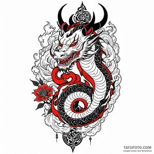 Devil, concept art for tattoo, moderately det… — эскиз тату (№1748943848_0, 03.06.2025 09:44) — Tatufoto.com