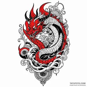 Devil, concept art for tattoo, moderately det… — эскиз тату (№1748943848_1, 03.06.2025 09:44) — Tatufoto.com