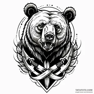 Bear, concept art for tattoo, masterpiece, be… — эскиз тату (№1748945493_1, 03.06.2025 10:11) — Tatufoto.com