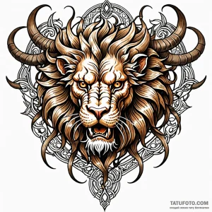 Manticore, concept art for tattoo, highly det… — эскиз тату (№1748951962_0, 03.06.2025 11:59) — Tatufoto.com