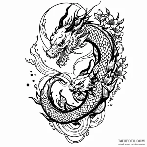 Tricsel, tattoo line art, moderately detailed… — эскиз тату (№1748952419_1, 03.06.2025 12:06) — Tatufoto.com