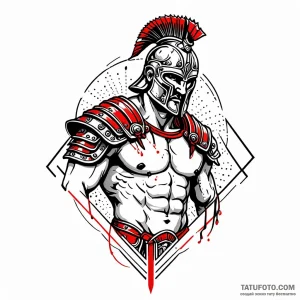 Gladiator, concept art for tattoo, aesthetica… — эскиз тату (№1748953975_0, 03.06.2025 12:32) — Tatufoto.com