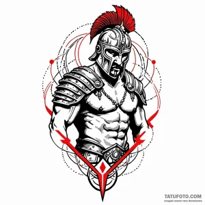 Gladiator, concept art for tattoo, aesthetica… — эскиз тату (№1748953975_1, 03.06.2025 12:32) — Tatufoto.com
