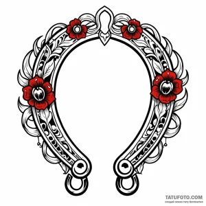 Horseshoe, tattoo sketch design, black and re… — эскиз тату (№1748963697_0, 03.06.2025 15:14) — Tatufoto.com