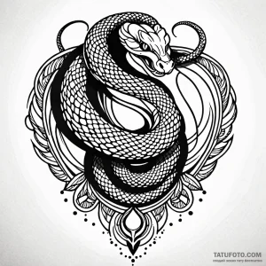 Cobra, tattoo drawing outline, on a clean whi… — эскиз тату (№1748968136_1, 03.06.2025 16:28) — Tatufoto.com