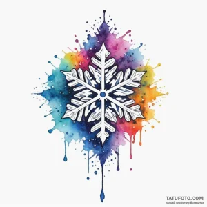 Snowflake, tattoo sketch design, watercolor t… — эскиз тату (№1748987925_2, 03.06.2025 21:58) — Tatufoto.com