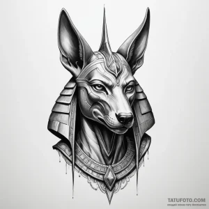 Anubis, concept art for tattoo, realistic bla… — эскиз тату (№1748989965_3, 03.06.2025 22:32) — Tatufoto.com