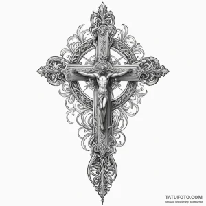 Latin cross — эскиз тату (№1748990971_1, 03.06.2025 22:49) — Tatufoto.com