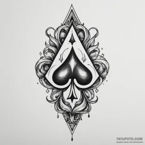 Spades card suit — эскиз тату (№1748991301_3, 03.06.2025 22:55) — Tatufoto.com