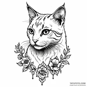 Cat — эскиз тату (№1749003492_0, 04.06.2025 02:18) — Tatufoto.com