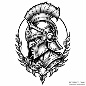 Spartan, tattoo flash sheet design, on a clea… — эскиз тату (№1749008478_0, 04.06.2025 03:41) — Tatufoto.com
