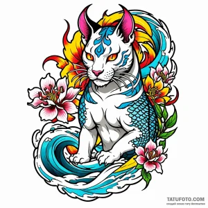 Bastet, tattoo line art, irezumi japanese tat… — эскиз тату (№1749016106_1, 04.06.2025 05:48) — Tatufoto.com